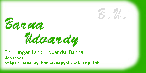 barna udvardy business card